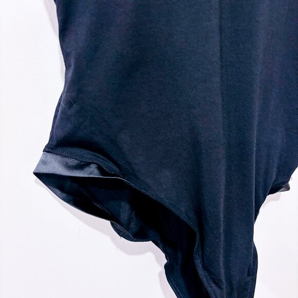 SIMONS Black Bodysuit | Minimalist Stretch Streetwear Essential | Small * - Picture 4 of 7